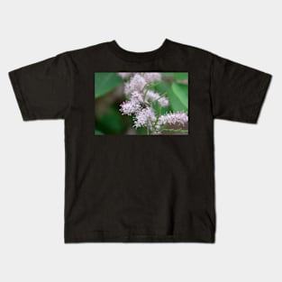 Black Fly On Pink Flower Kids T-Shirt